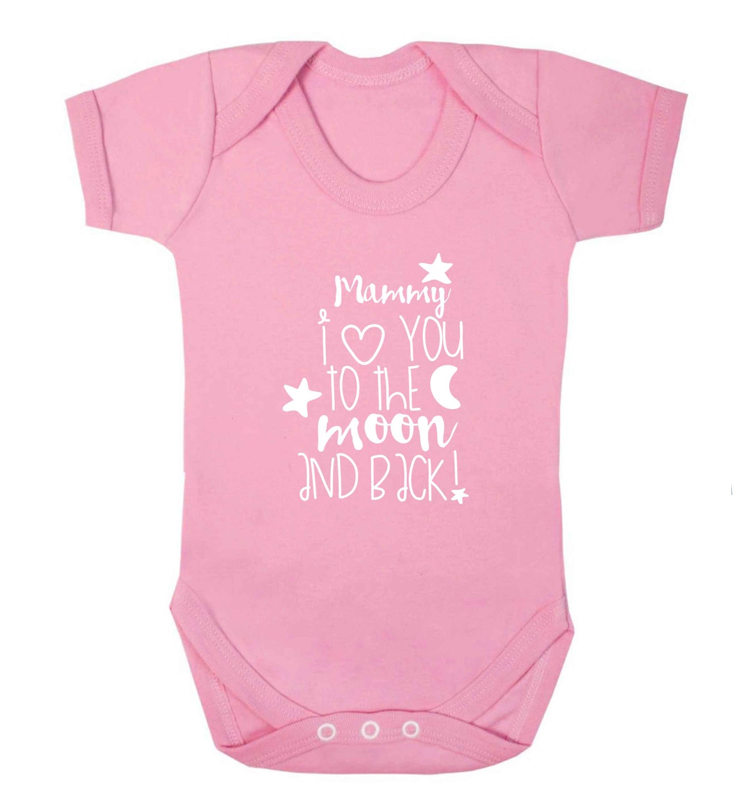 Mammy I love you to the moon and back baby vest pale pink 18-24 months