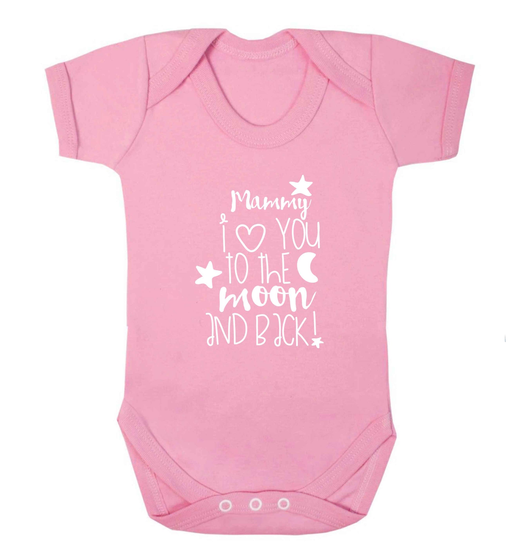 Mammy I love you to the moon and back baby vest pale pink 18-24 months