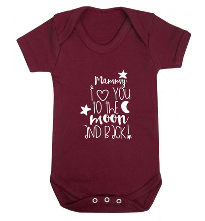 Mammy I love you to the moon and back baby vest maroon 18-24 months
