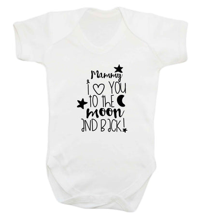 Mammy I love you to the moon and back baby vest white 18-24 months