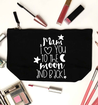 Mam I love you to the moon and back black makeup bag
