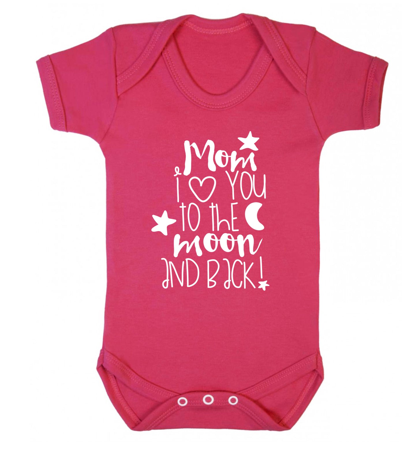 Dad I love you to the moon and back Baby Vest dark pink 18-24 months