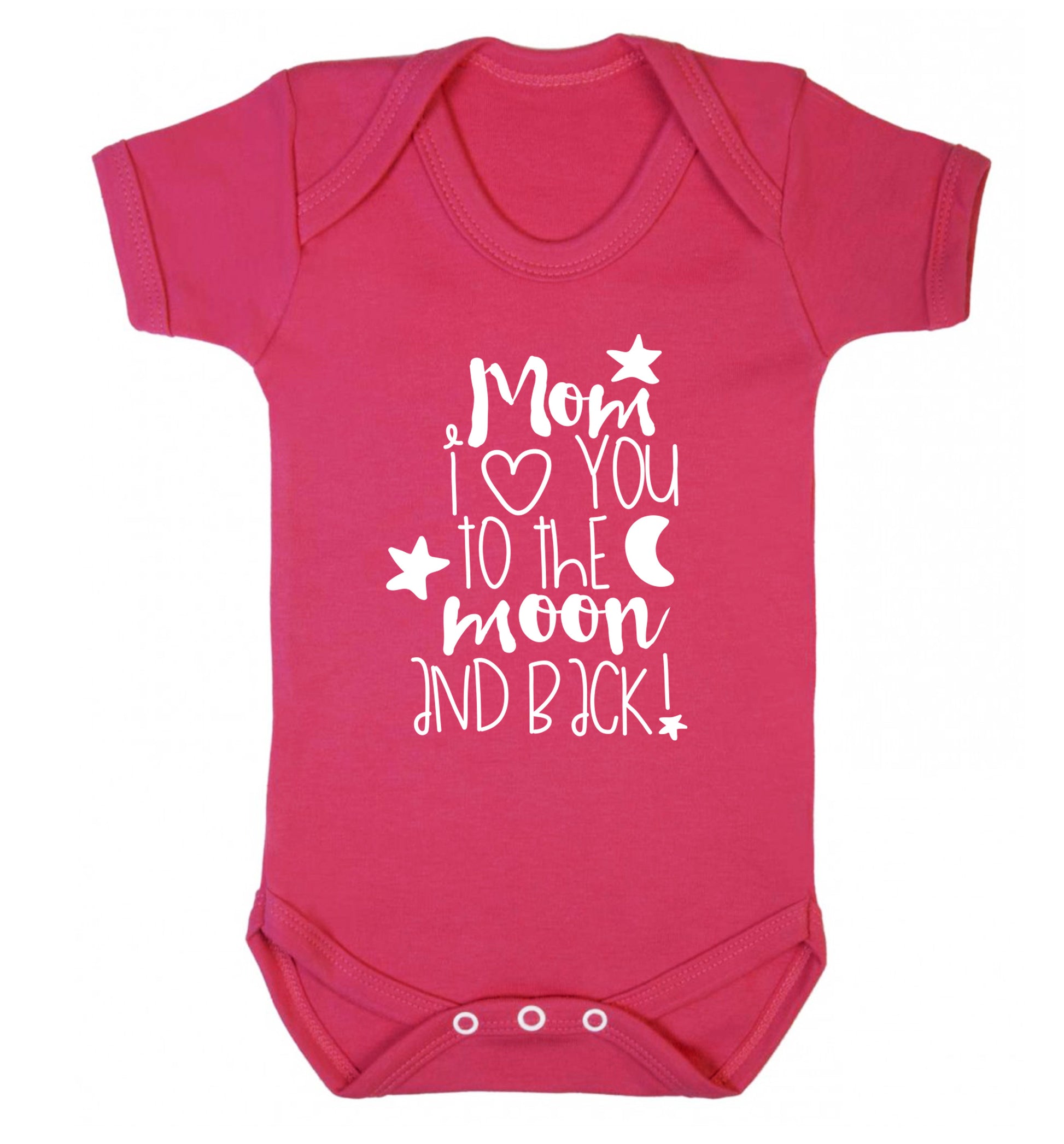 Dad I love you to the moon and back Baby Vest dark pink 18-24 months