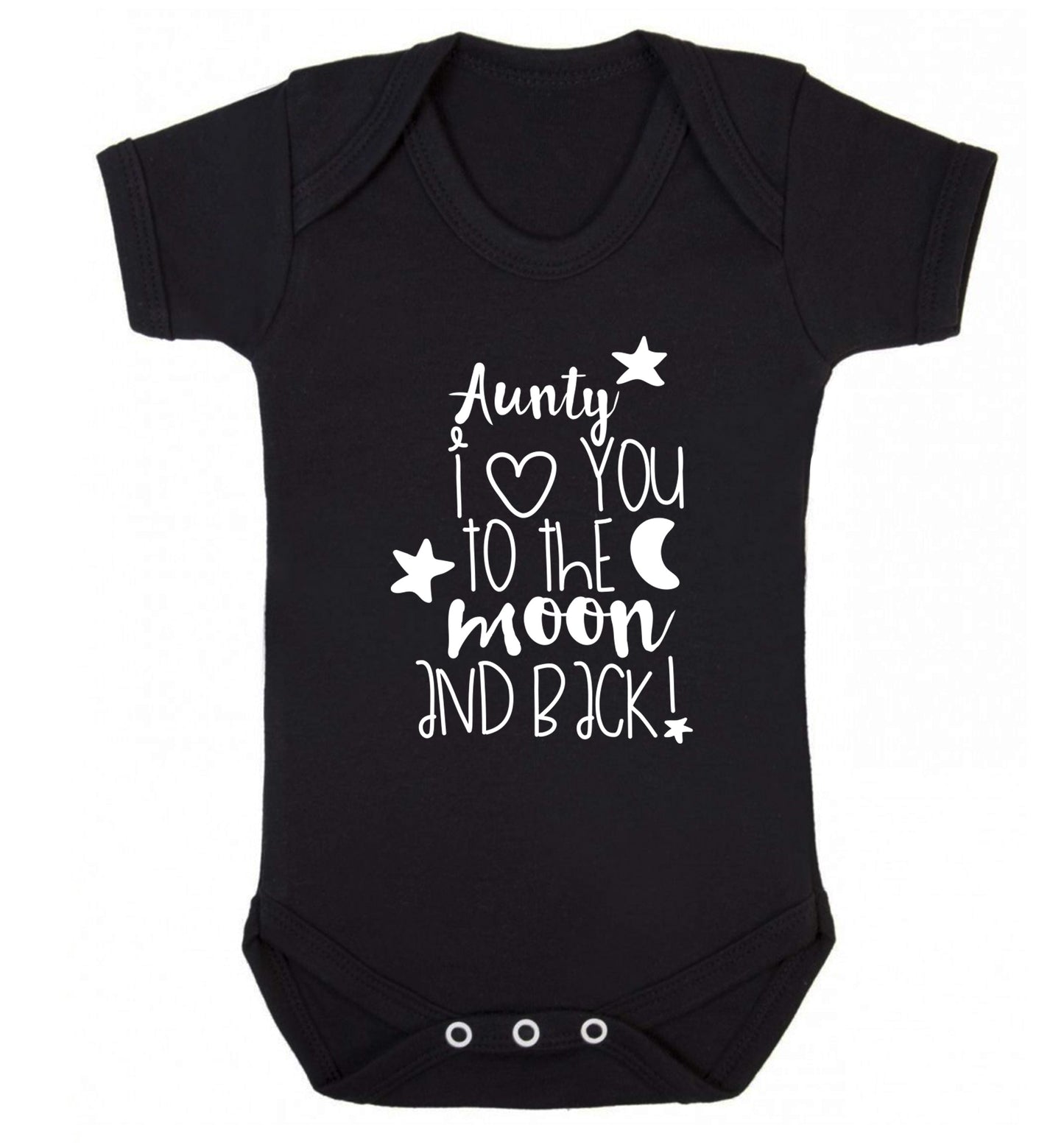 Aunty I love you to the moon and back Baby Vest black 18-24 months