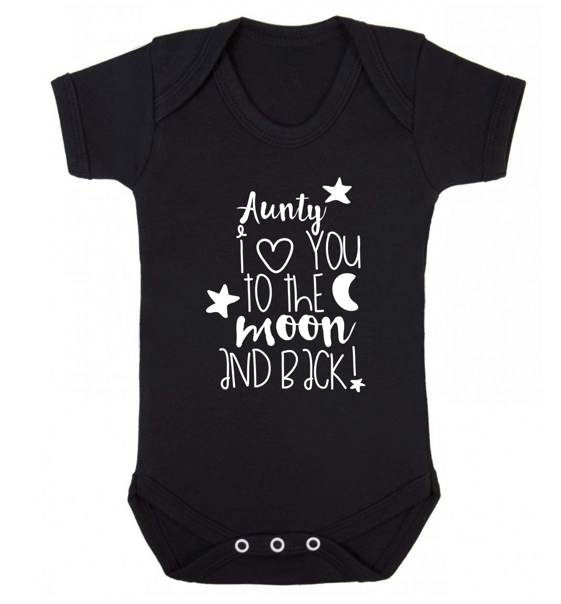 Aunty I love you to the moon and back Baby Vest black 18-24 months