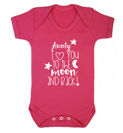 Aunty I love you to the moon and back Baby Vest dark pink 18-24 months