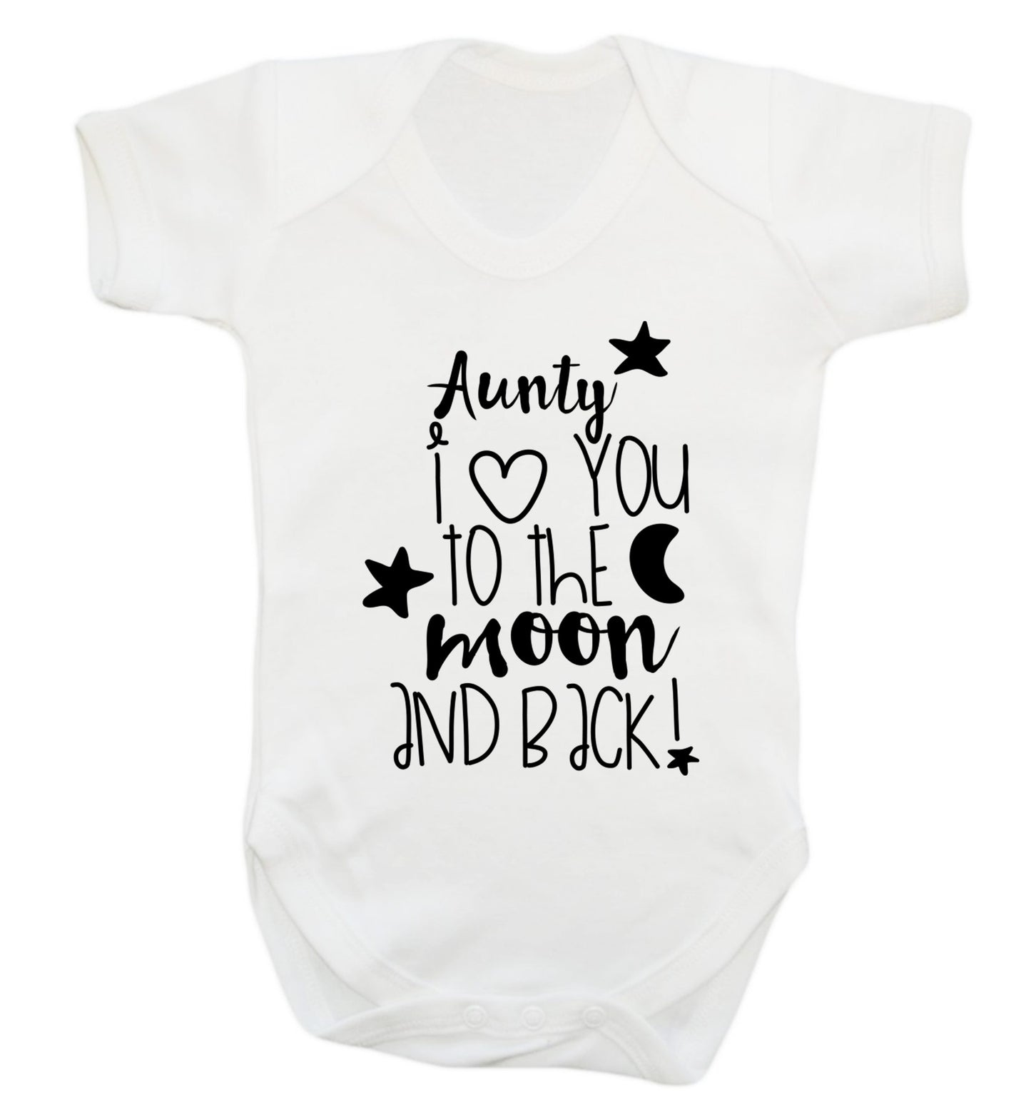 Aunty I love you to the moon and back Baby Vest white 18-24 months