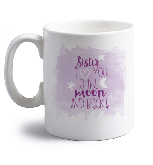 right handed white ceramic mug 
