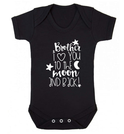 Brother I love you to the moon and back Baby Vest black 18-24 months