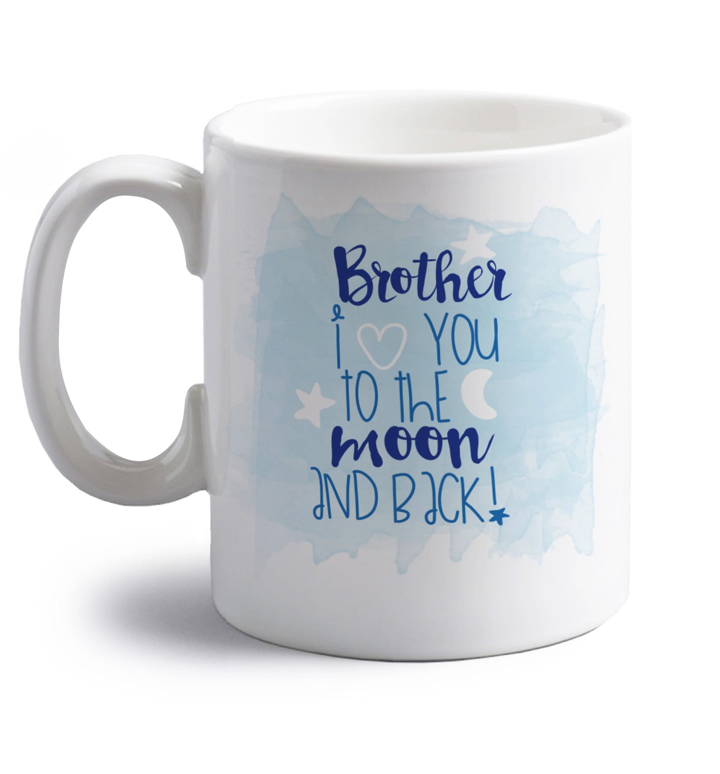 right handed white ceramic mug 