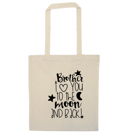 Brother I love you to the moon and back natural tote bag