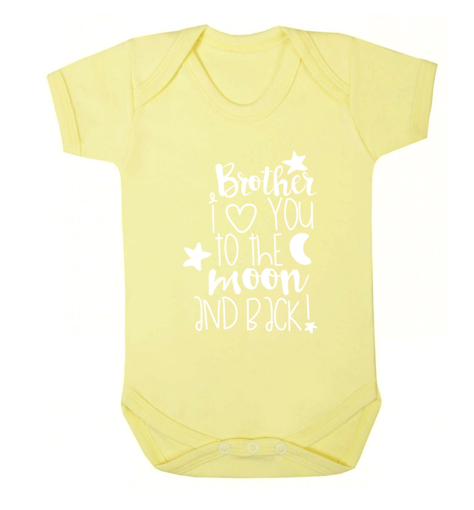 Brother I love you to the moon and back Baby Vest pale yellow 18-24 months