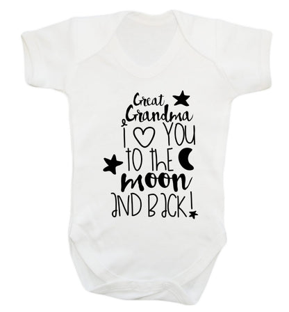 Great Grandma I love you to the moon and back Baby Vest white 18-24 months