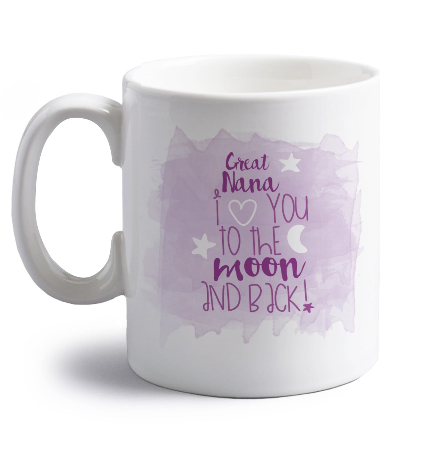 right handed white ceramic mug 