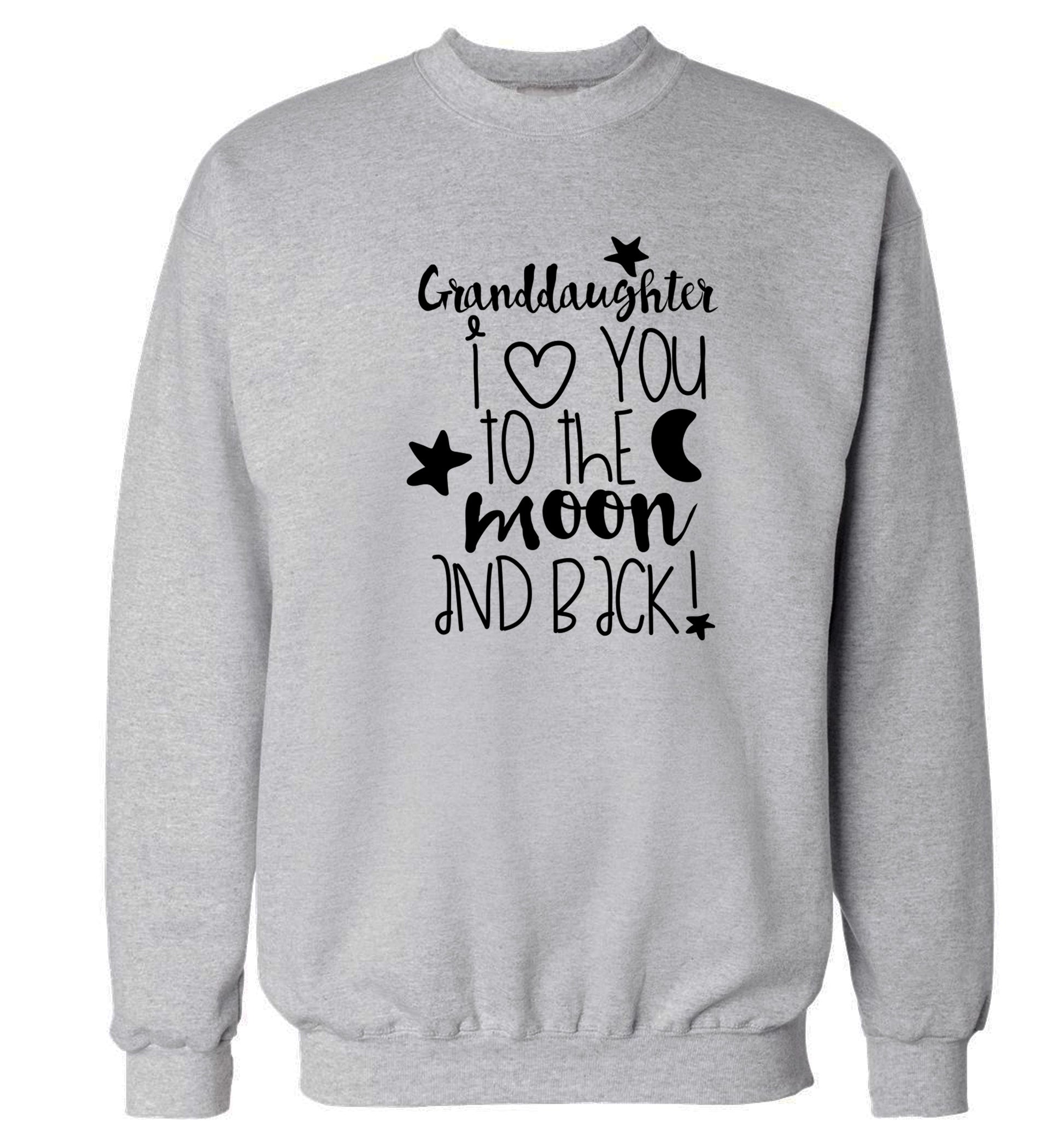 Granddaughter I love you to the moon and back Adult's unisex grey  sweater 2XL