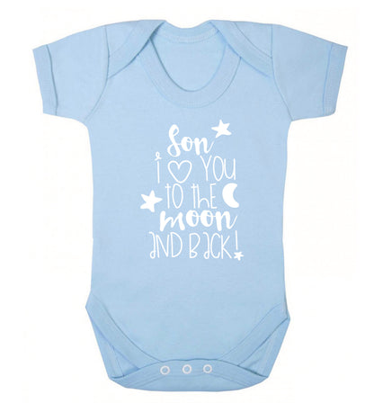 Son I love you to the moon and back Baby Vest pale blue 18-24 months