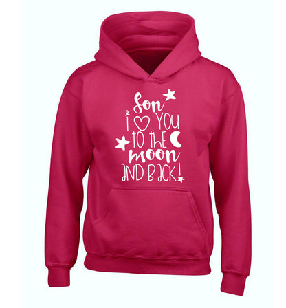 Son I love you to the moon and back children's pink hoodie 12-14 Years