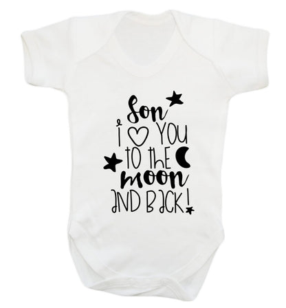 Son I love you to the moon and back Baby Vest white 18-24 months
