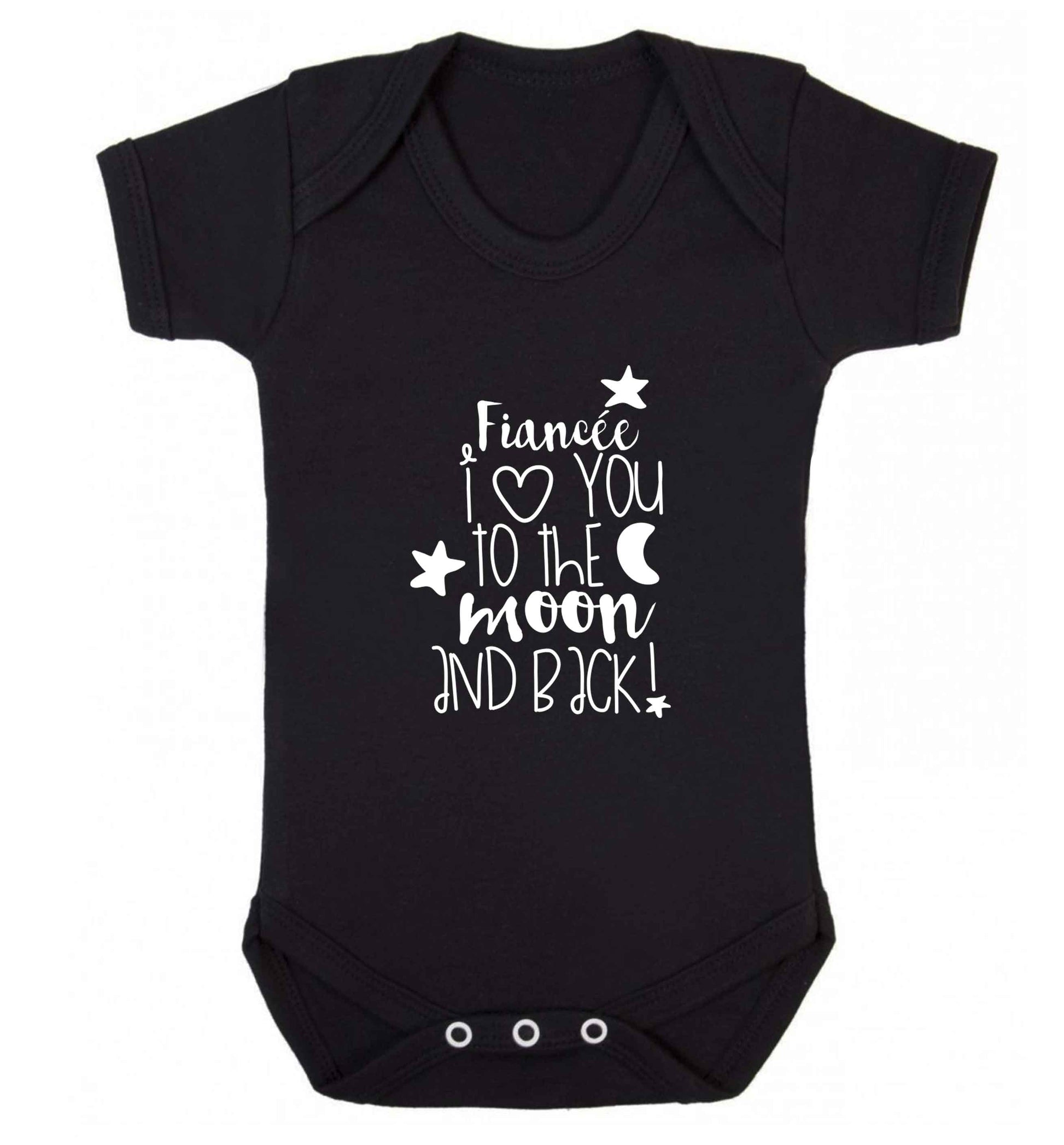 Fianc‚Äö√Ñ√∂‚àö‚Ä†‚àö‚àÇ¬¨¬®¬¨¬©e I love you to the moon and back baby vest black 18-24 months