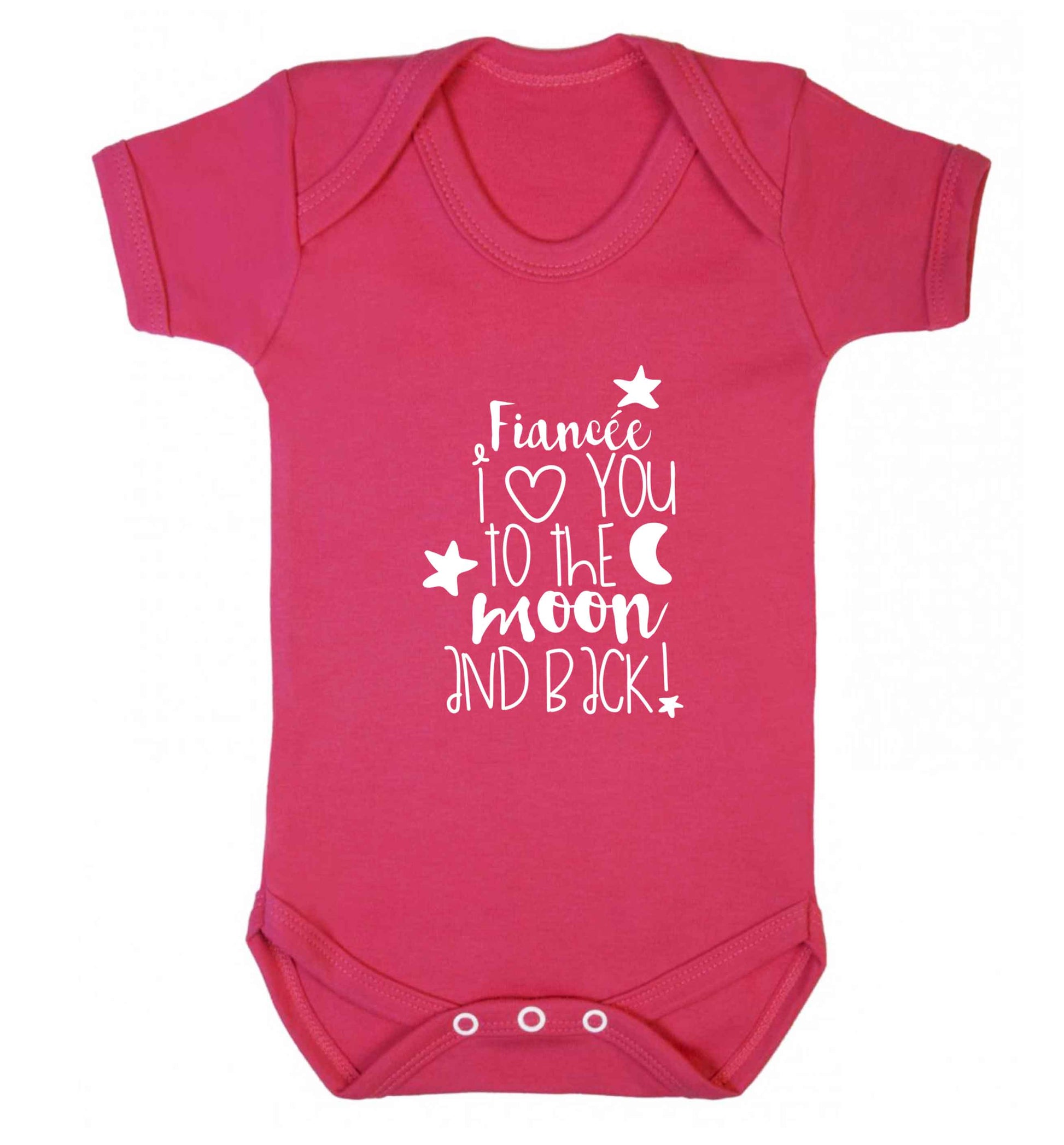 Fianc‚Äö√Ñ√∂‚àö‚Ä†‚àö‚àÇ¬¨¬®¬¨¬©e I love you to the moon and back baby vest dark pink 18-24 months