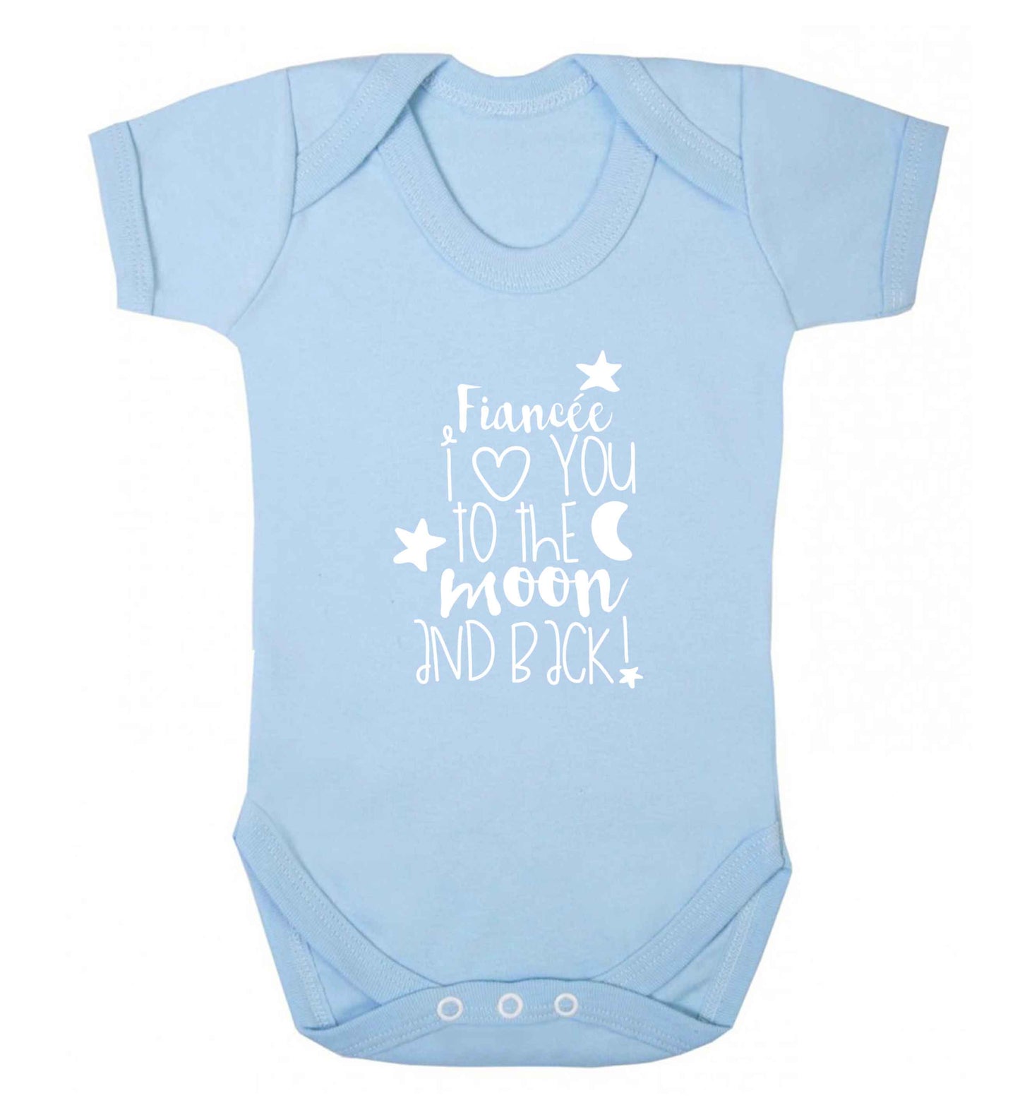 Fianc‚Äö√Ñ√∂‚àö‚Ä†‚àö‚àÇ¬¨¬®¬¨¬©e I love you to the moon and back baby vest pale blue 18-24 months