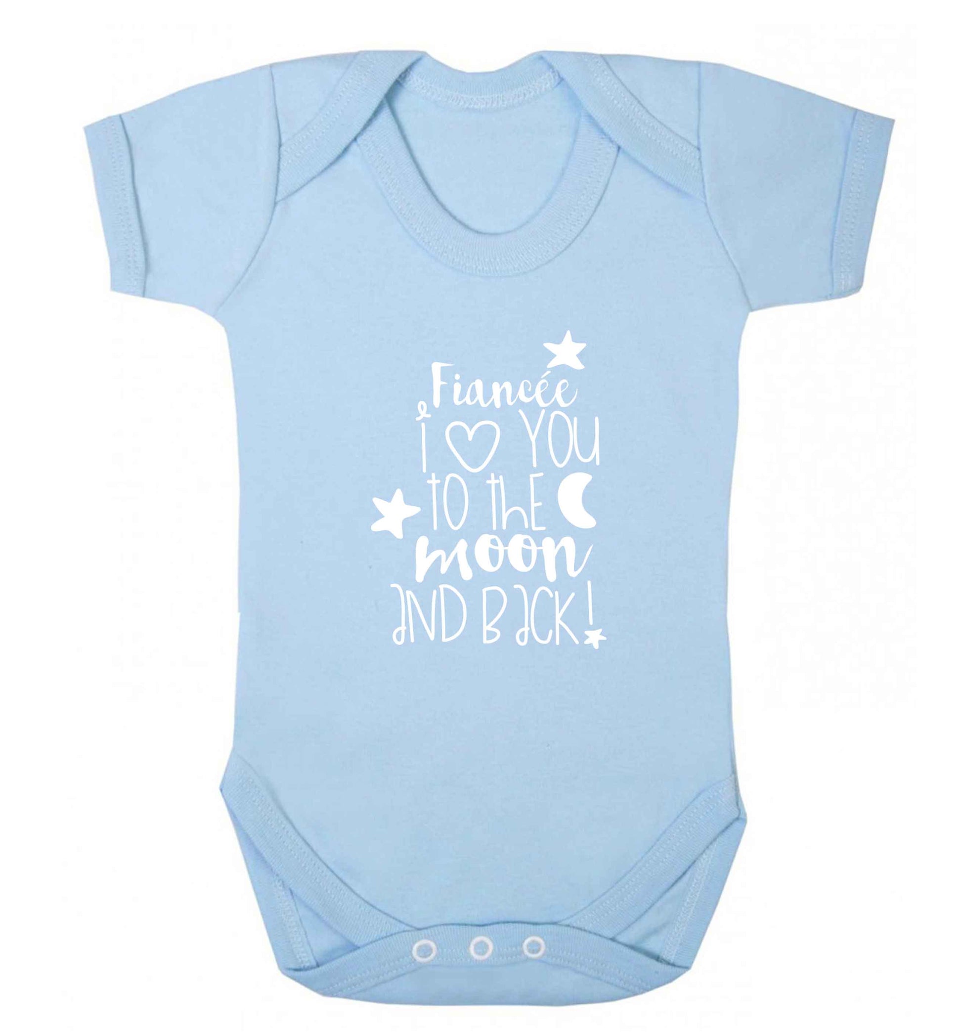 Fianc‚Äö√Ñ√∂‚àö‚Ä†‚àö‚àÇ¬¨¬®¬¨¬©e I love you to the moon and back baby vest pale blue 18-24 months