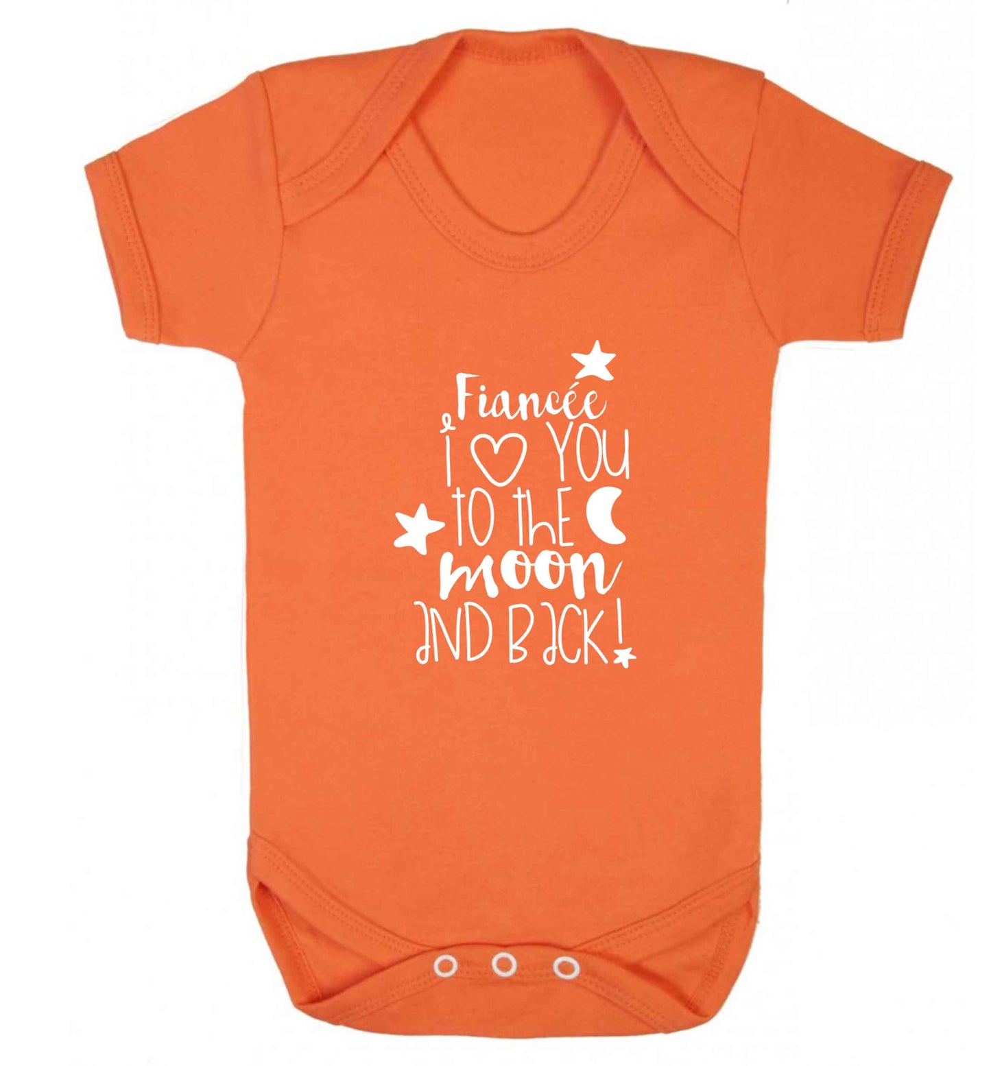 Fianc‚Äö√Ñ√∂‚àö‚Ä†‚àö‚àÇ¬¨¬®¬¨¬©e I love you to the moon and back baby vest orange 18-24 months