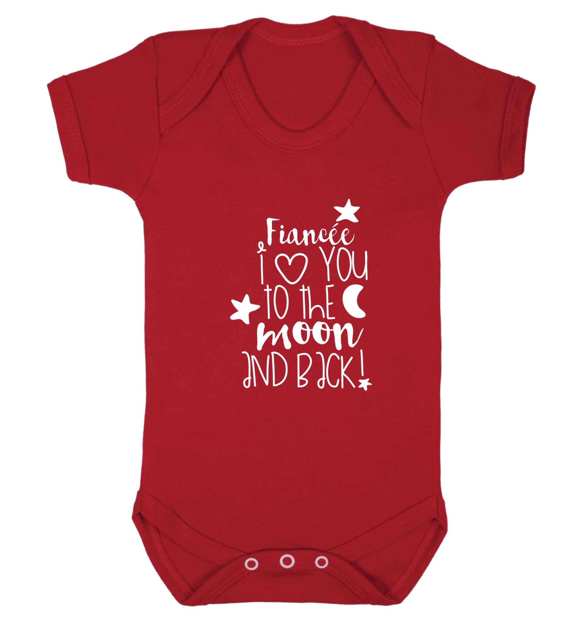 Fianc‚Äö√Ñ√∂‚àö‚Ä†‚àö‚àÇ¬¨¬®¬¨¬©e I love you to the moon and back baby vest red 18-24 months