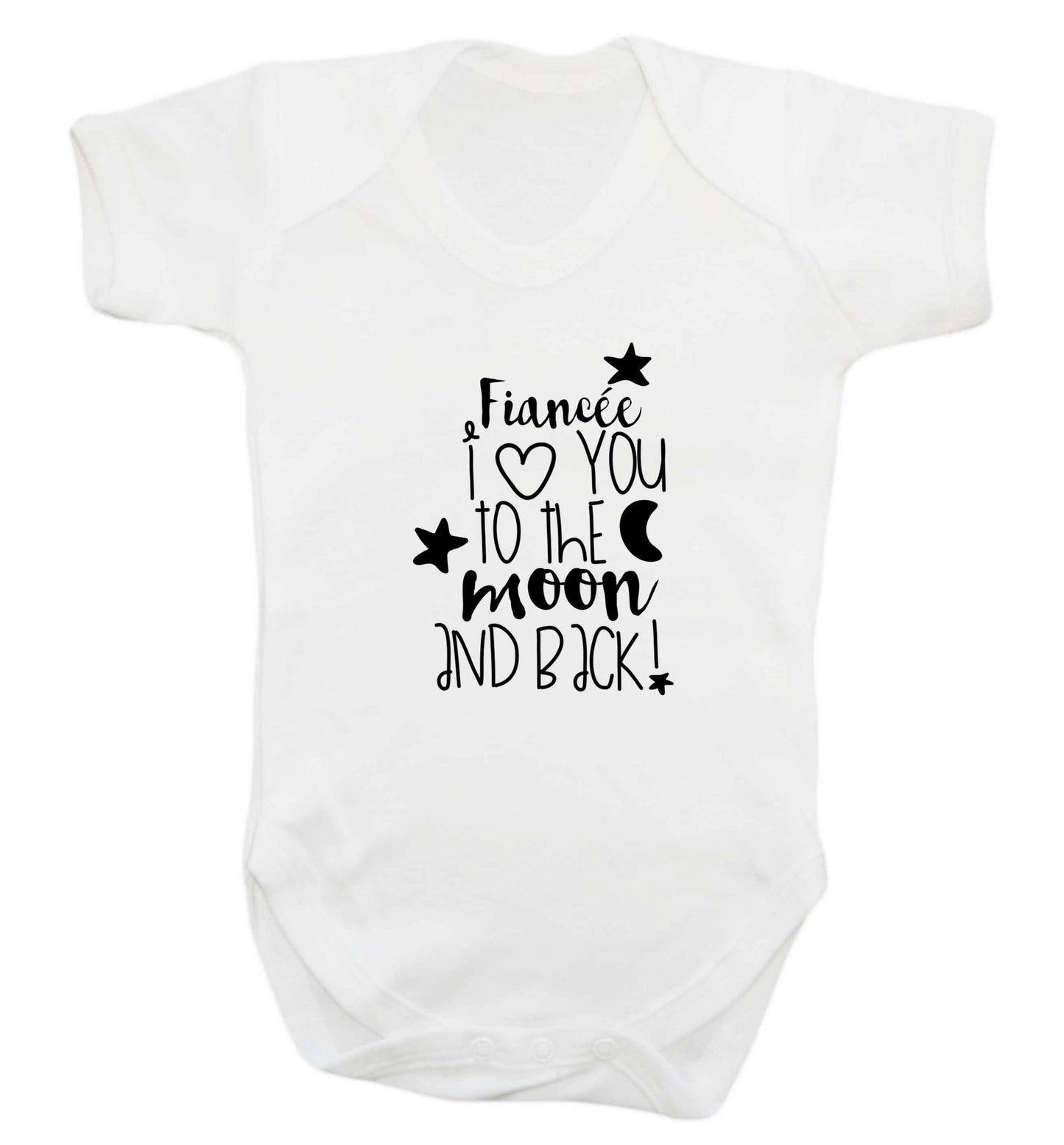 Fianc‚Äö√Ñ√∂‚àö‚Ä†‚àö‚àÇ¬¨¬®¬¨¬©e I love you to the moon and back baby vest white 18-24 months