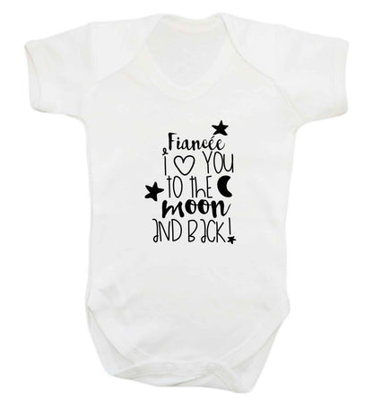 Fianc‚Äö√Ñ√∂‚àö‚Ä†‚àö‚àÇ¬¨¬®¬¨¬©e I love you to the moon and back baby vest white 18-24 months