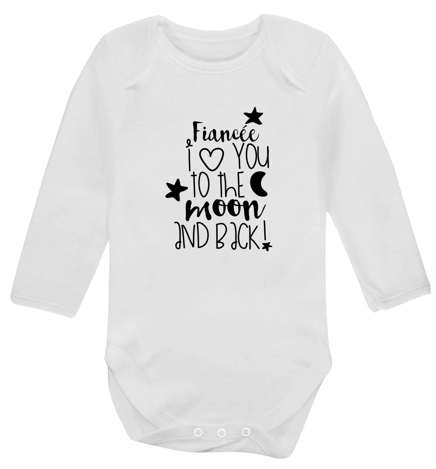 Fianc‚Äö√Ñ√∂‚àö‚Ä†‚àö‚àÇ¬¨¬®¬¨¬©e I love you to the moon and back baby vest long sleeved white 6-12 months