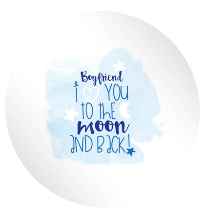 Boyfriend I love you to the moon and back 24 @ 45mm matt circle stickers