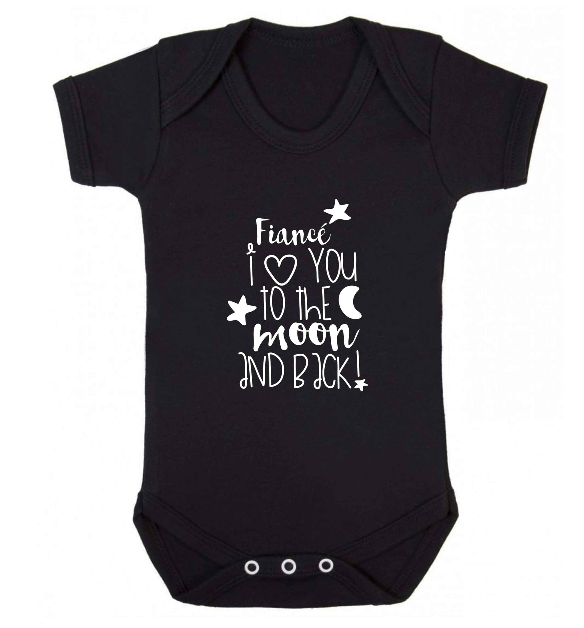 Fianc‚Äö√Ñ√∂‚àö‚Ä†‚àö‚àÇ¬¨¬®¬¨¬© I love you to the moon and back baby vest black 18-24 months