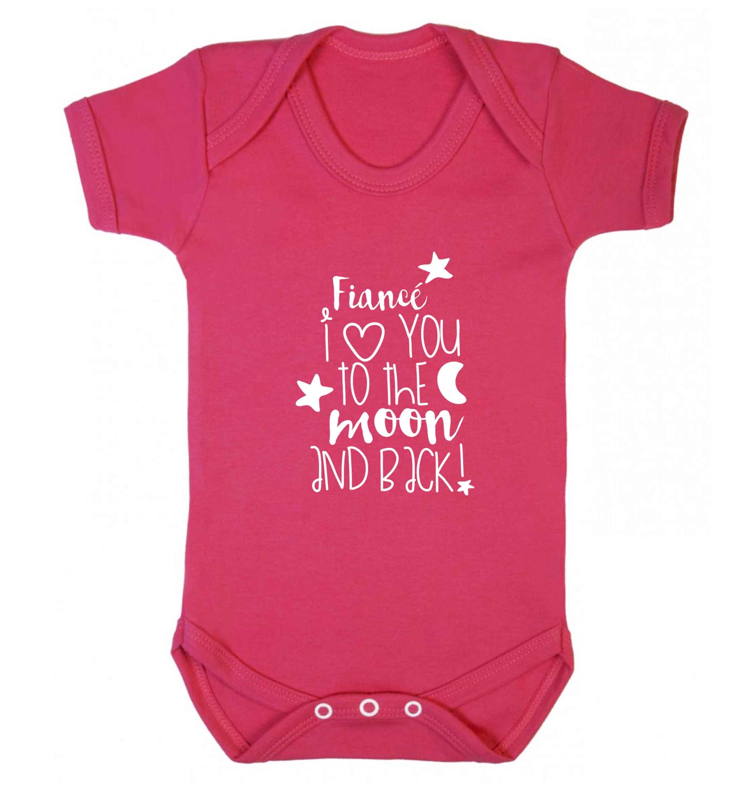 Fianc‚Äö√Ñ√∂‚àö‚Ä†‚àö‚àÇ¬¨¬®¬¨¬© I love you to the moon and back baby vest dark pink 18-24 months