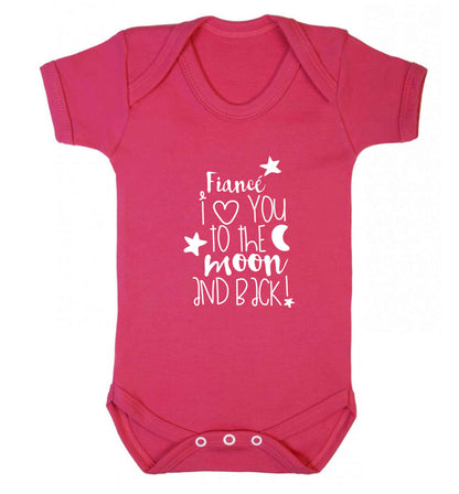 Fianc‚Äö√Ñ√∂‚àö‚Ä†‚àö‚àÇ¬¨¬®¬¨¬© I love you to the moon and back baby vest dark pink 18-24 months