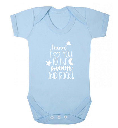 Fianc‚Äö√Ñ√∂‚àö‚Ä†‚àö‚àÇ¬¨¬®¬¨¬© I love you to the moon and back baby vest pale blue 18-24 months