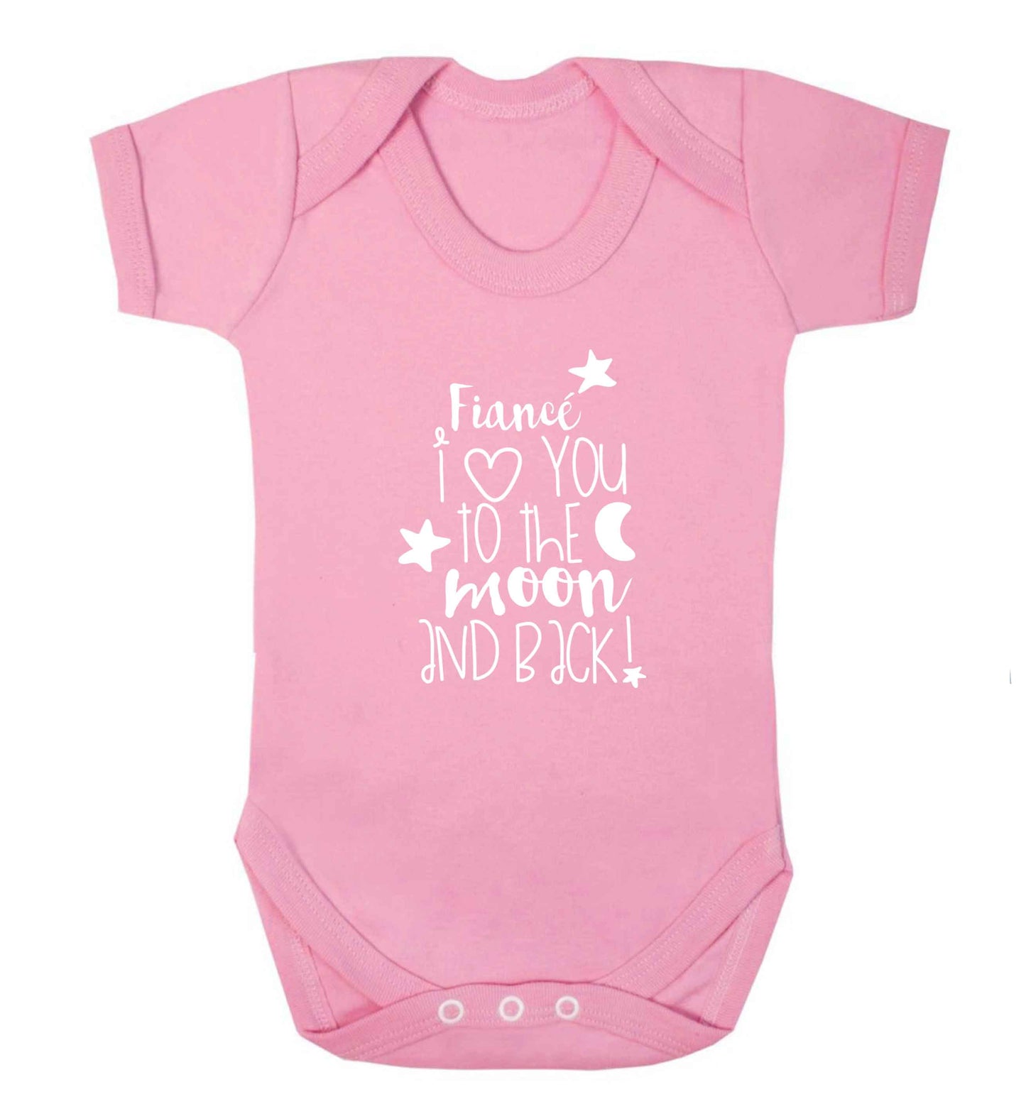 Fianc‚Äö√Ñ√∂‚àö‚Ä†‚àö‚àÇ¬¨¬®¬¨¬© I love you to the moon and back baby vest pale pink 18-24 months