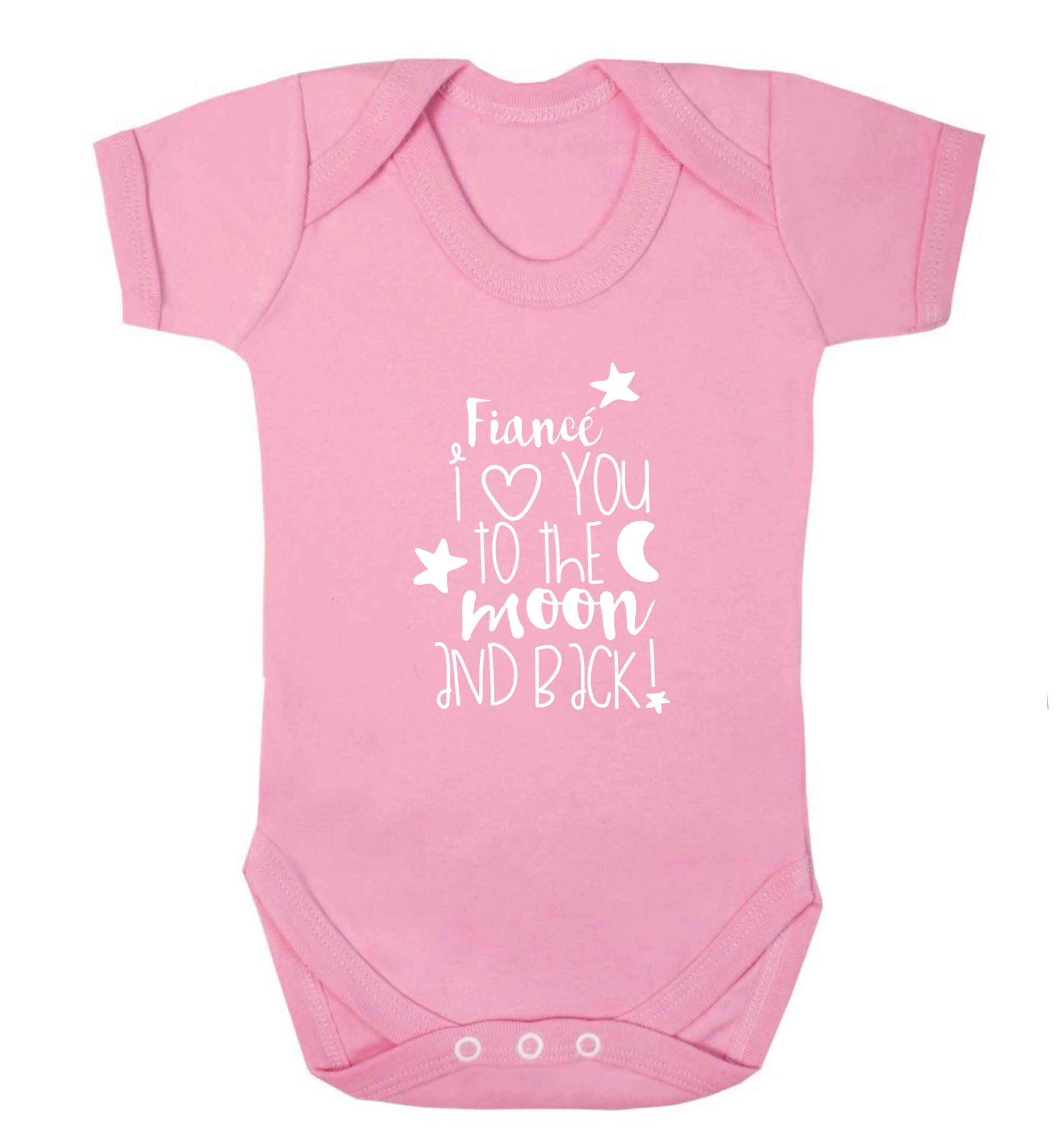 Fianc‚Äö√Ñ√∂‚àö‚Ä†‚àö‚àÇ¬¨¬®¬¨¬© I love you to the moon and back baby vest pale pink 18-24 months