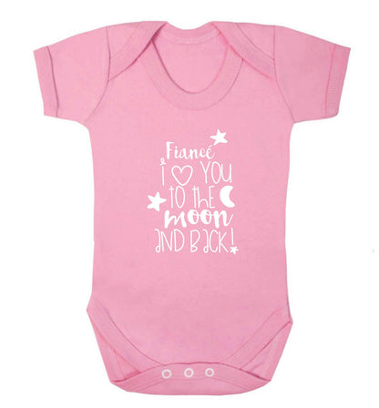 Fianc‚Äö√Ñ√∂‚àö‚Ä†‚àö‚àÇ¬¨¬®¬¨¬© I love you to the moon and back baby vest pale pink 18-24 months