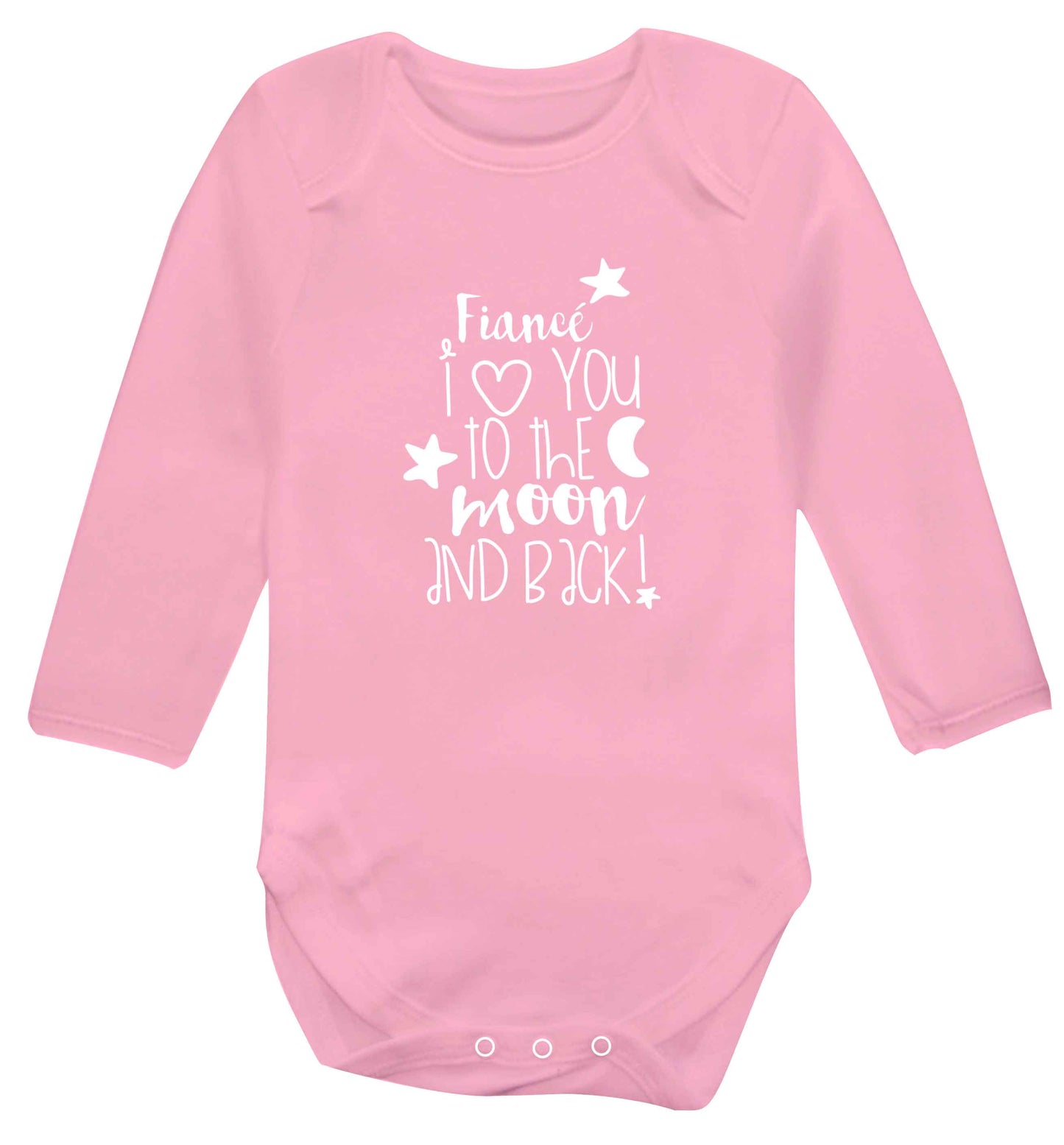 Fianc‚Äö√Ñ√∂‚àö‚Ä†‚àö‚àÇ¬¨¬®¬¨¬© I love you to the moon and back baby vest long sleeved pale pink 6-12 months