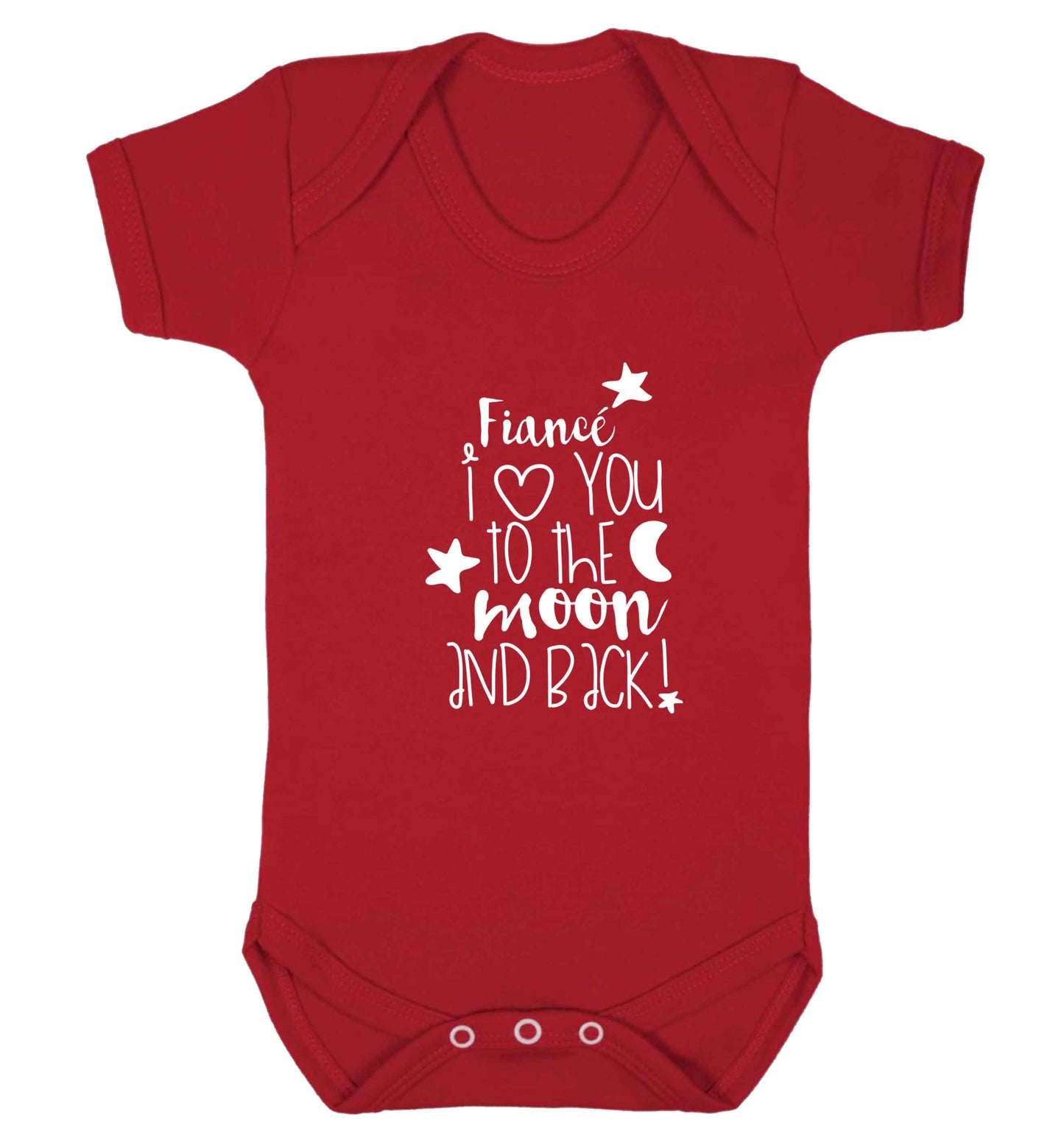 Fianc‚Äö√Ñ√∂‚àö‚Ä†‚àö‚àÇ¬¨¬®¬¨¬© I love you to the moon and back baby vest red 18-24 months