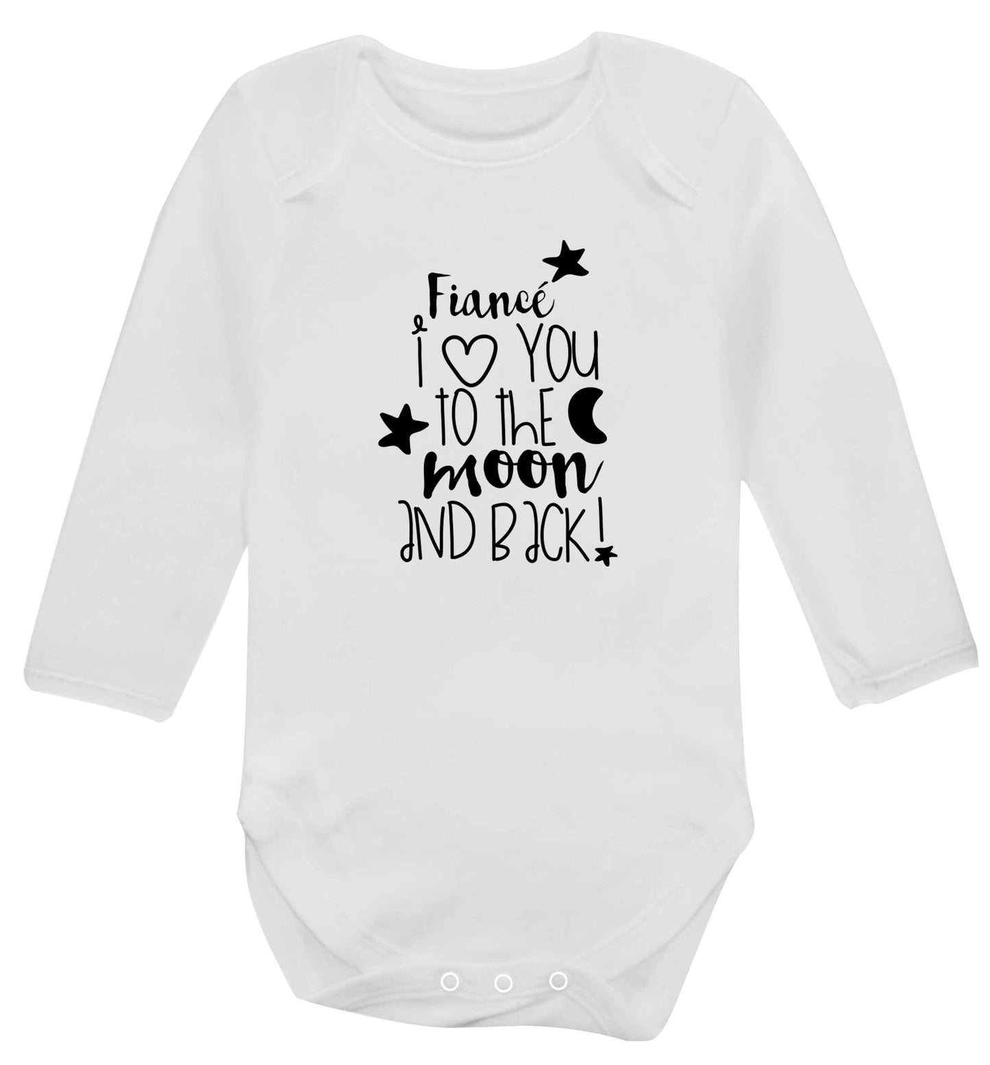 Fianc‚Äö√Ñ√∂‚àö‚Ä†‚àö‚àÇ¬¨¬®¬¨¬© I love you to the moon and back baby vest long sleeved white 6-12 months