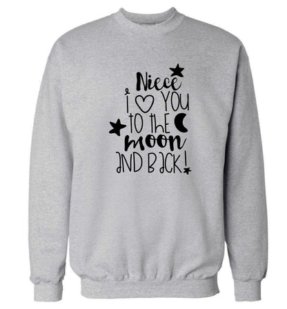 Niece I love you to the moon and back Adult's unisex grey  sweater 2XL