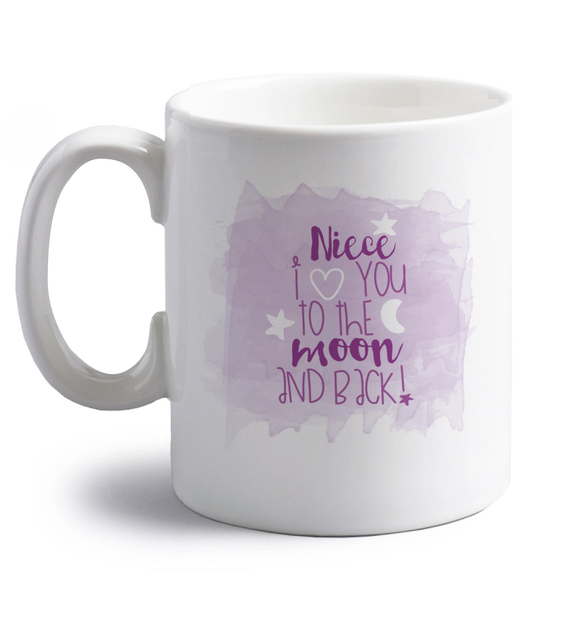 right handed white ceramic mug 