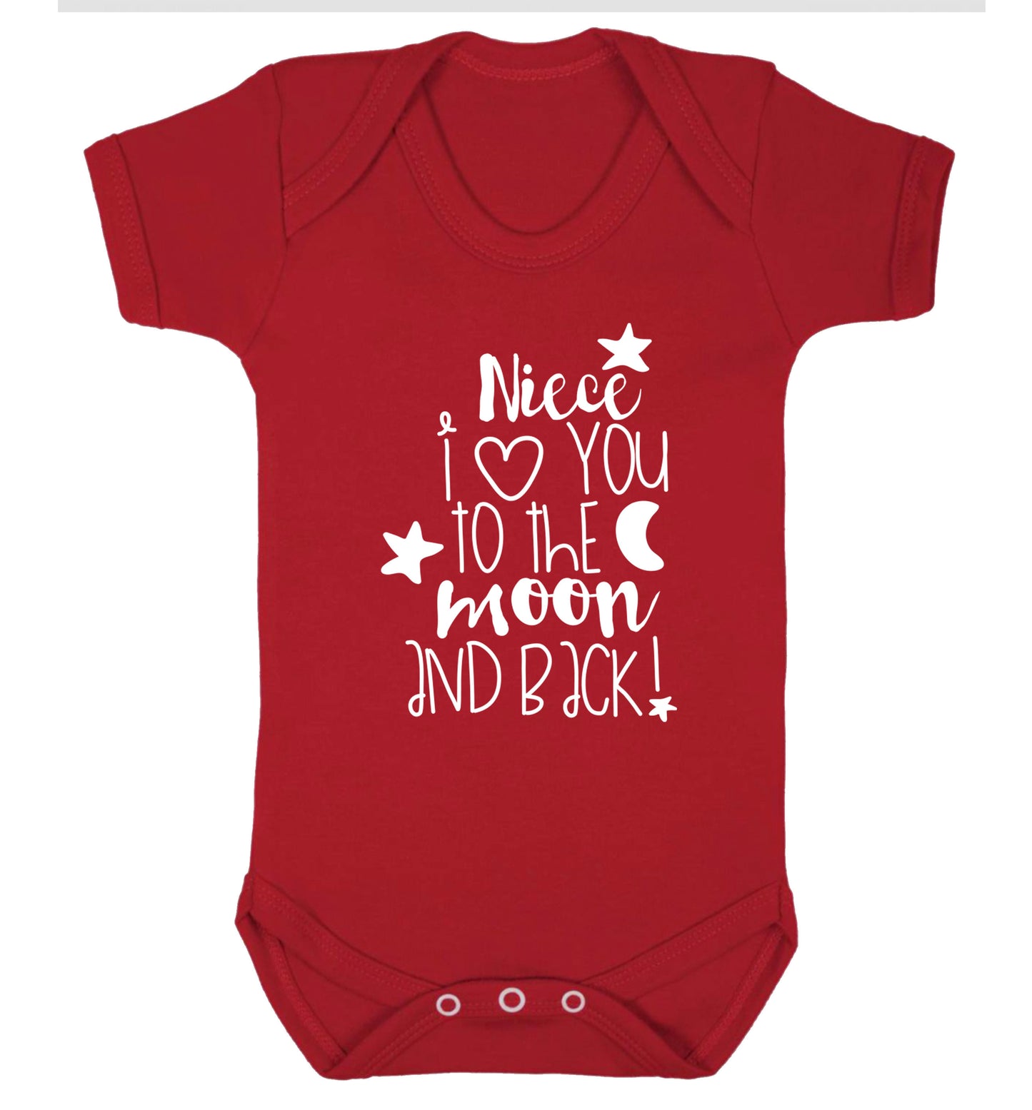 Niece I love you to the moon and back Baby Vest red 18-24 months