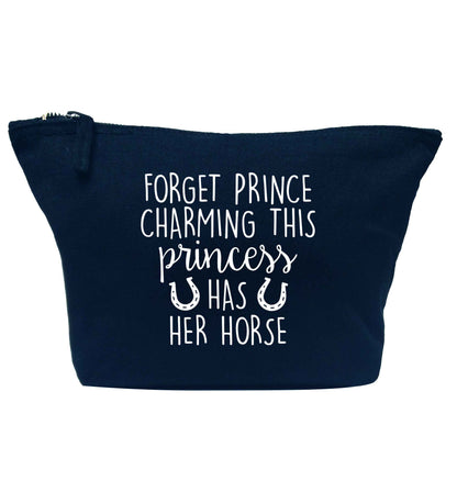 Forget prince charming this princess has her horse navy makeup bag
