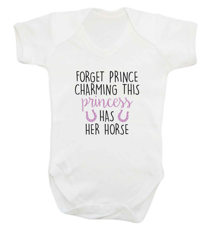 Forget prince charming this princess has her horse baby vest white 18-24 months