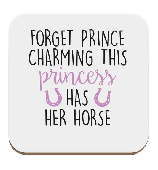 Forget prince charming this princess has her horse set of four coasters
