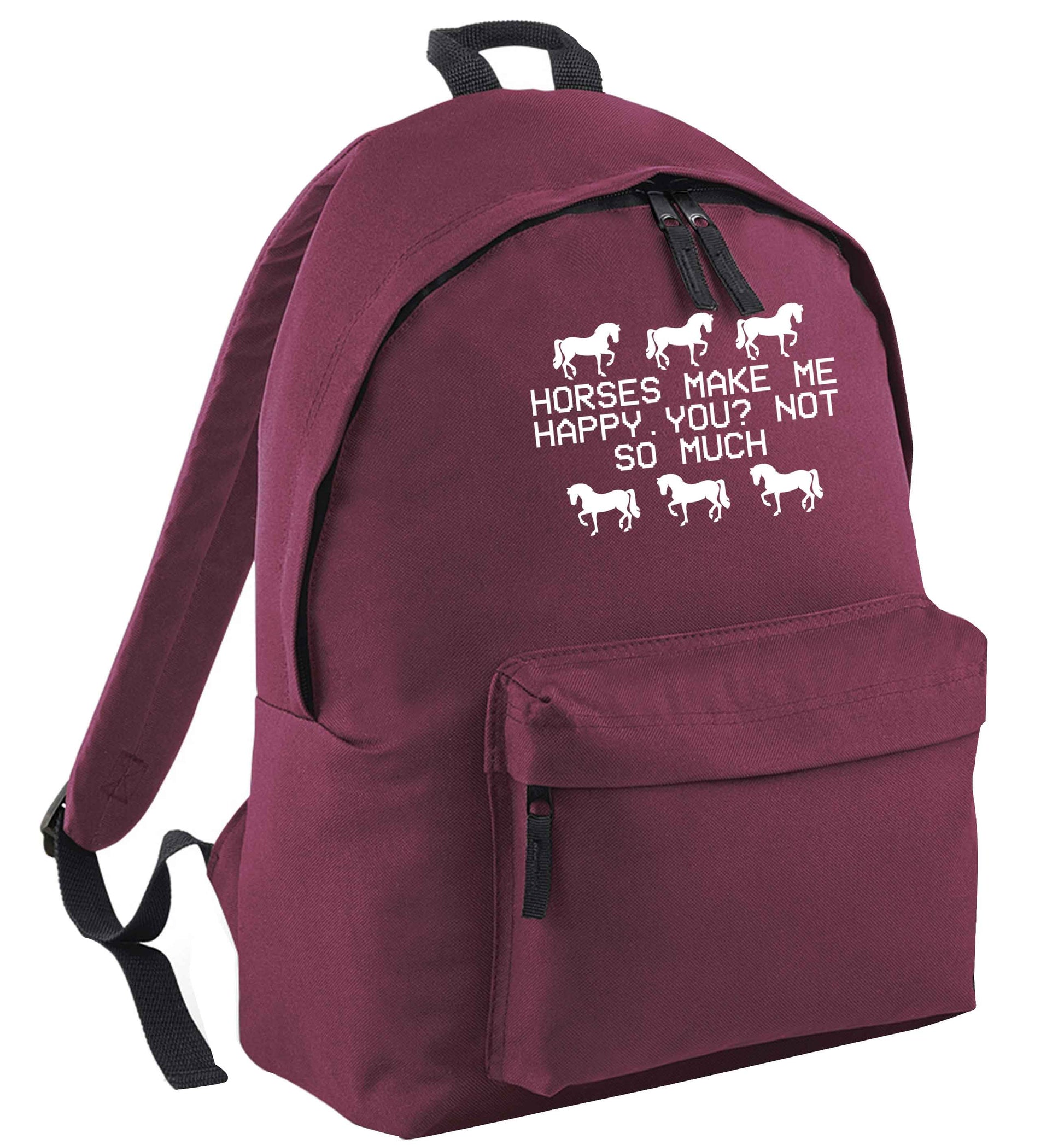 Horses make me happy, you not so much black adults backpack