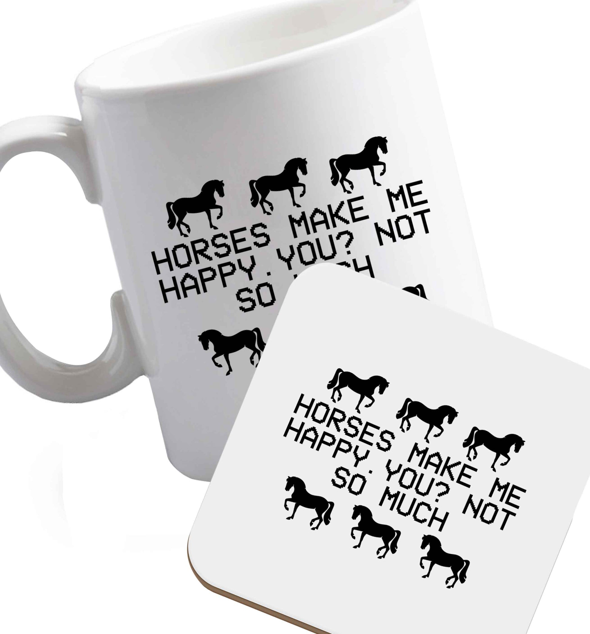 10 oz Favourite Type Pan Pancake ceramic mug and coaster set right handed